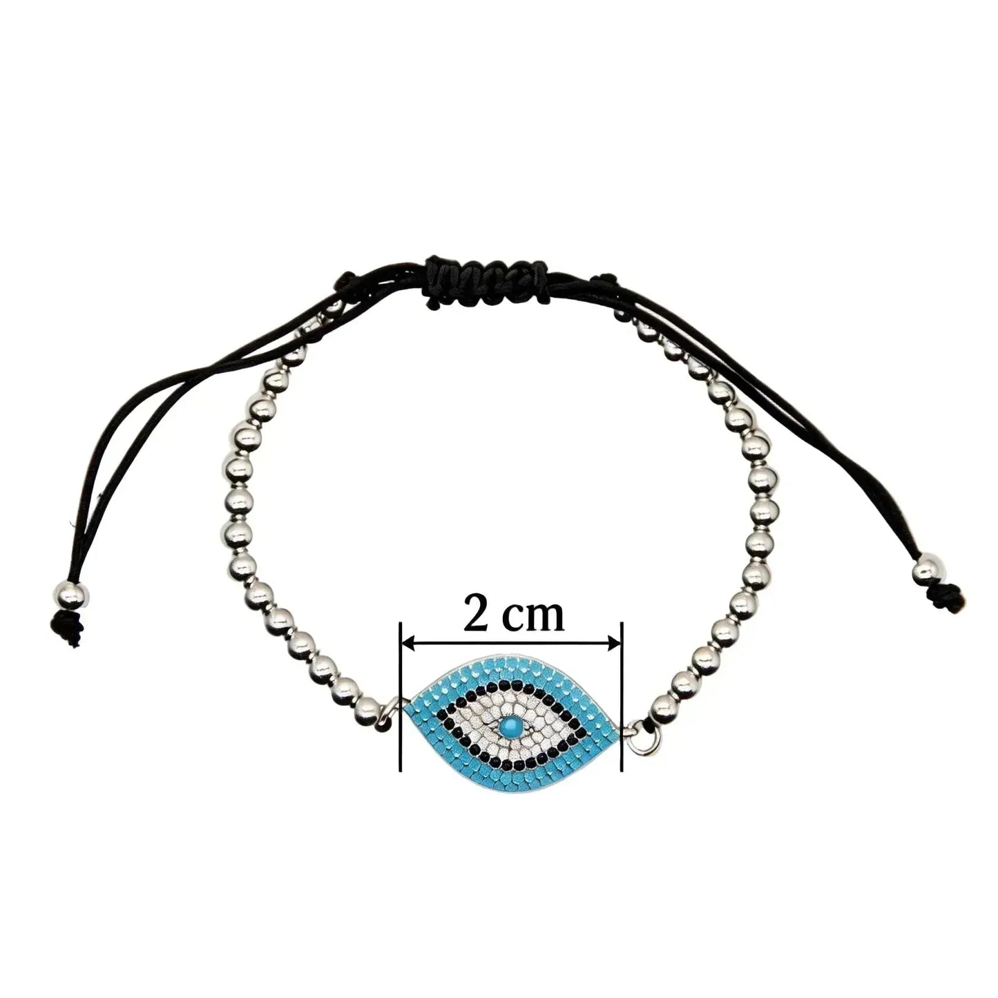 CHIGROVE Blue Evil Eye Beaded Bracelet | Adjustable Lucky Protection Jewelry for Women Daily Wear - ChiGrove