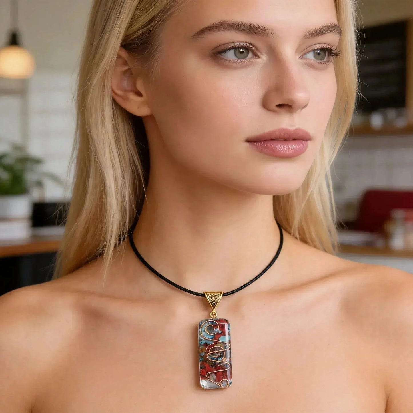 CHIGROVE Orgone Mixed Crystal Pendant Necklace | Healing Energy Jewelry for Meditation & Self - Care - ChiGrove