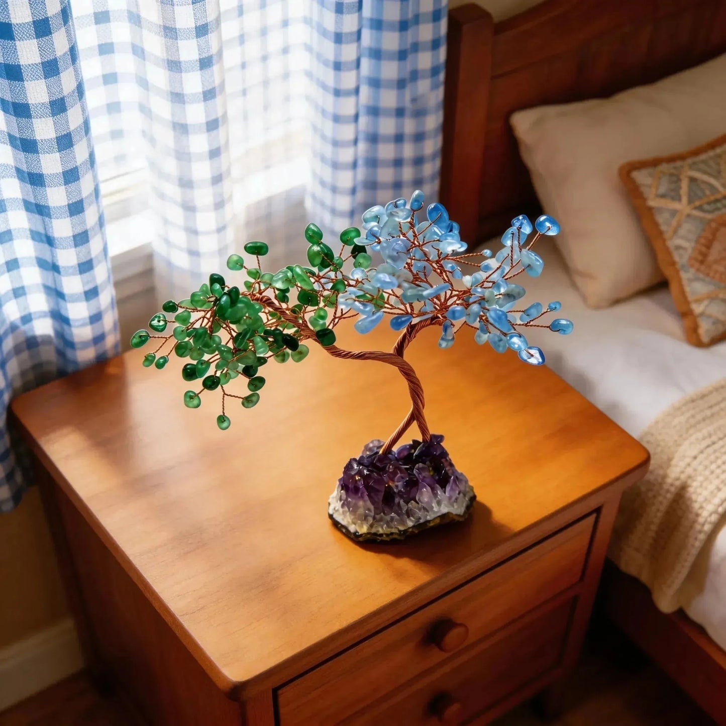 CHIGROVE Natural Crystal Money Tree | Healing Home Decor with Amethyst Base - ChiGrove