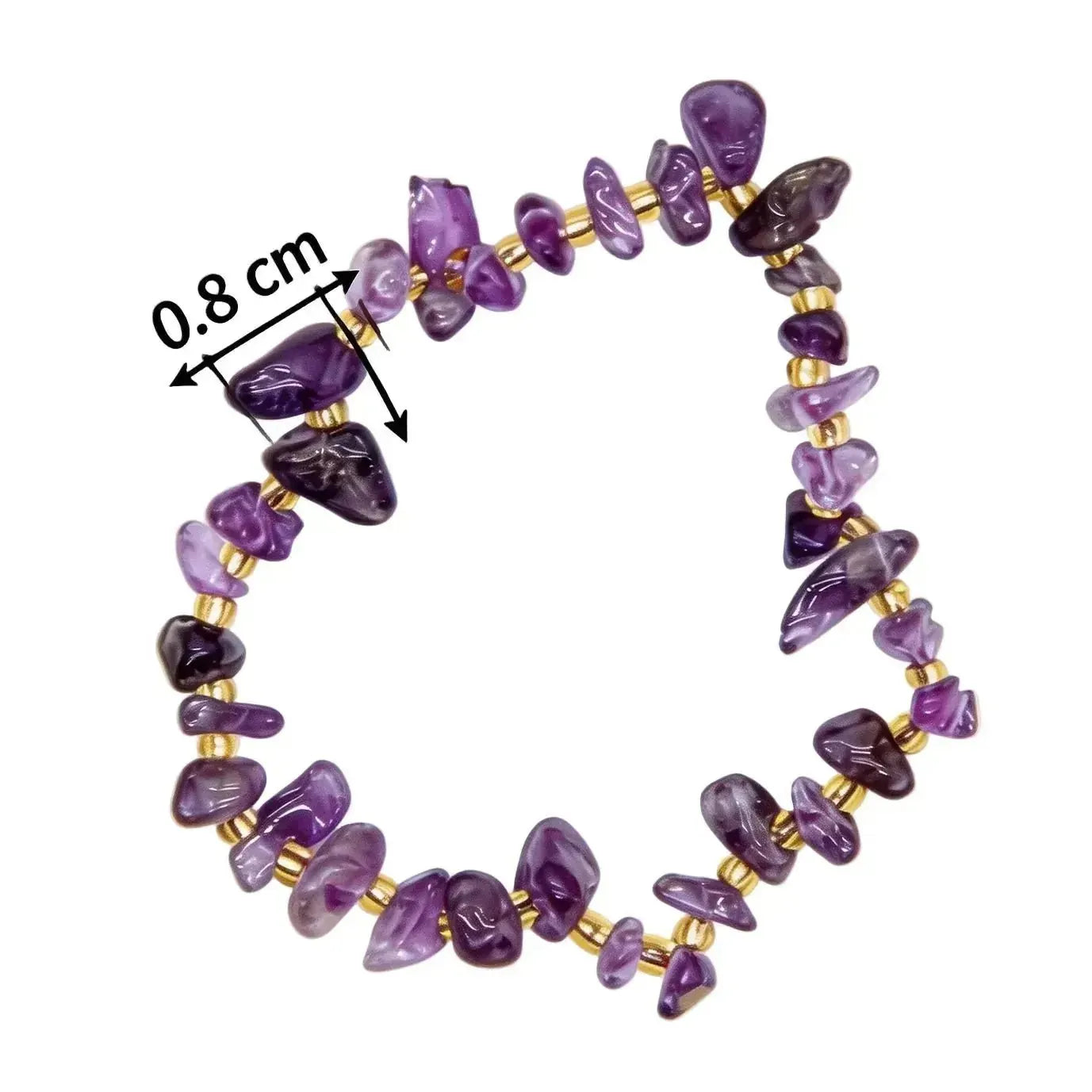 CHIGROVE Natural Amethyst Chip Bracelet | Healing Crystal Jewelry for Love & Daily Wear - ChiGrove
