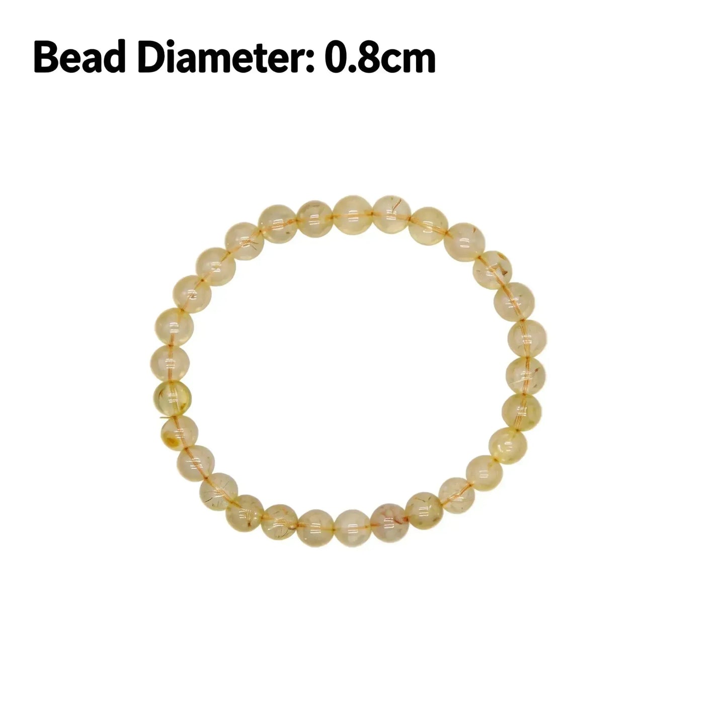 CHIGROVE Natural Golden Rutilated Quartz Bracelet | Healing Crystal Jewelry for Love & Daily Wear - ChiGrove
