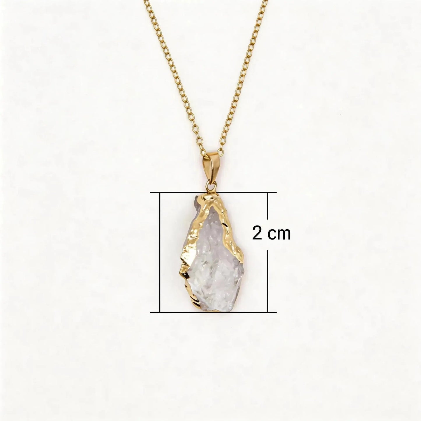 CHIGROVE Raw Clear Quartz Crystal Necklace | Healing Jewelry for Women Self Care Gifts - ChiGrove