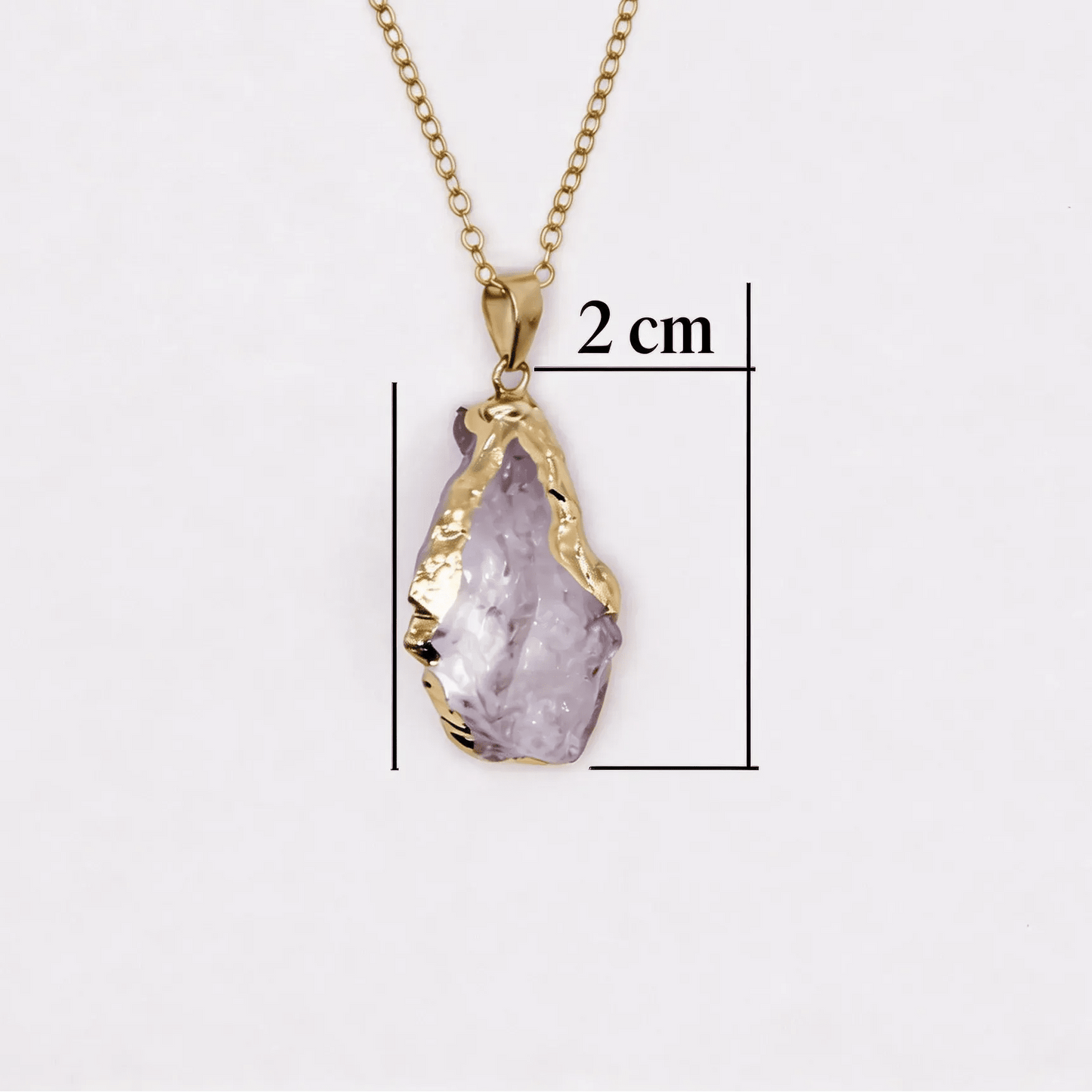 CHIGROVE Raw Amethyst Crystal Necklace | Healing Jewelry for Women Self Care - ChiGrove