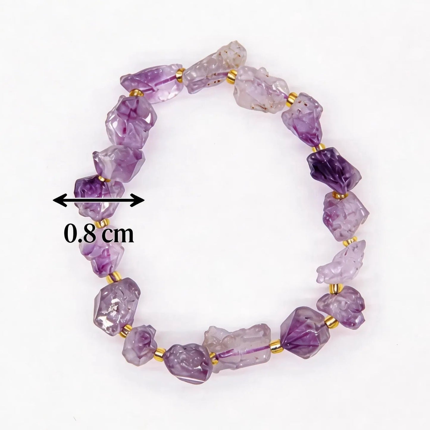CHIGROVE Raw Natural Amethyst Bracelet | Healing Crystal Jewelry for Love & Daily Wear - ChiGrove