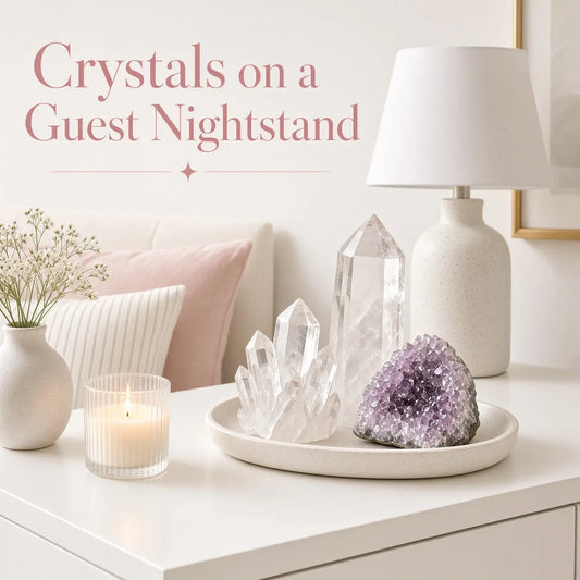 Framed landscape on a bedroom nightstand with a book
