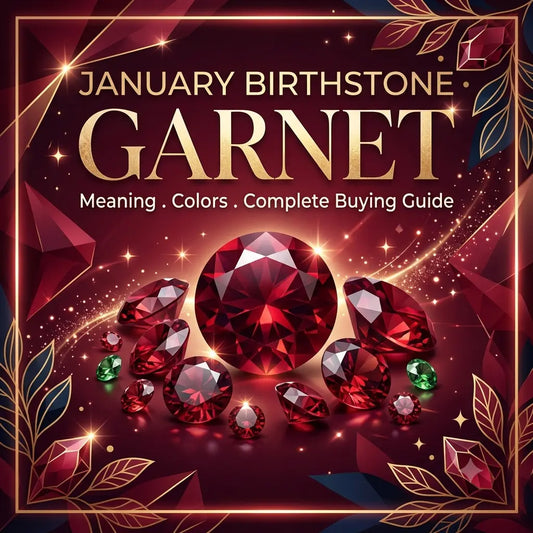 Brilliant cut red garnet gemstone, the January birthstone, on dark slate