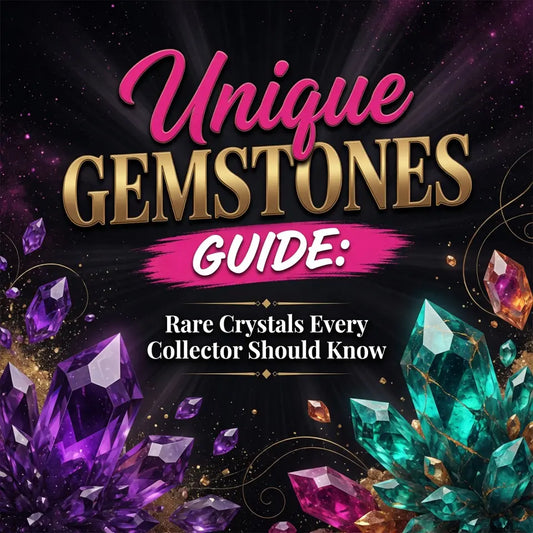 Collection of vibrant unique gemstones and rare crystals for jewelry collectors