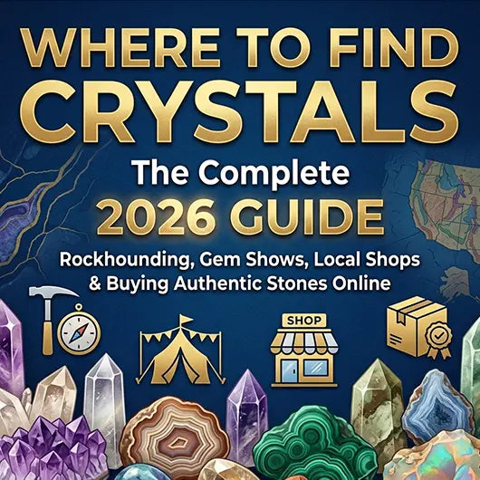 Person rockhounding at creek bed with rock hammer and classifier screen, searching for natural quartz and amethyst crystals in riverbed gravel, beginner crystal hunting guide USA