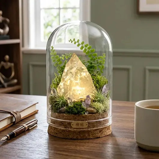 Healing Forest in a Glass with Crystals & Plants