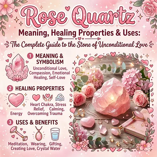 Rose Quartz Meaning, Healing Properties & Uses: The Complete Guide to the Stone of Unconditional Love