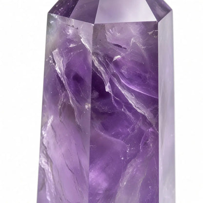 Close-up of obsidian crystal tower with glossy black facets