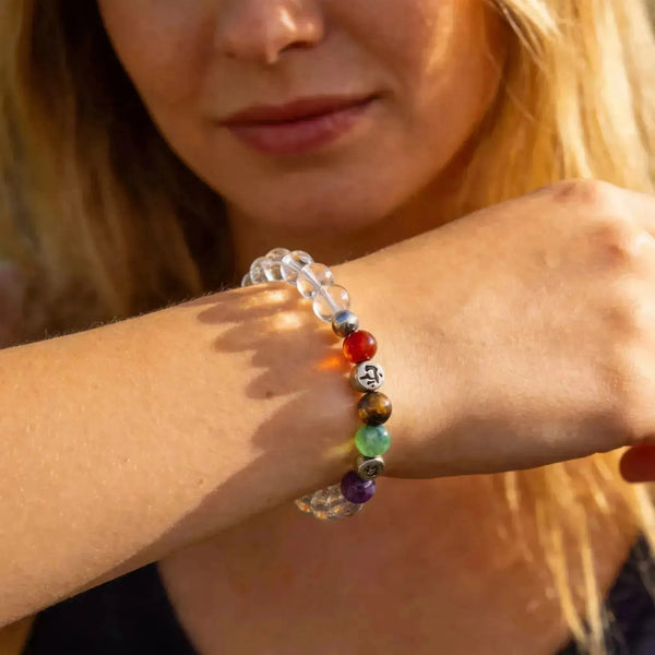 CHIGROVE 7 Chakra Crystal Bracelet | Energy Jewelry for Balance & Spiritual Alignment
