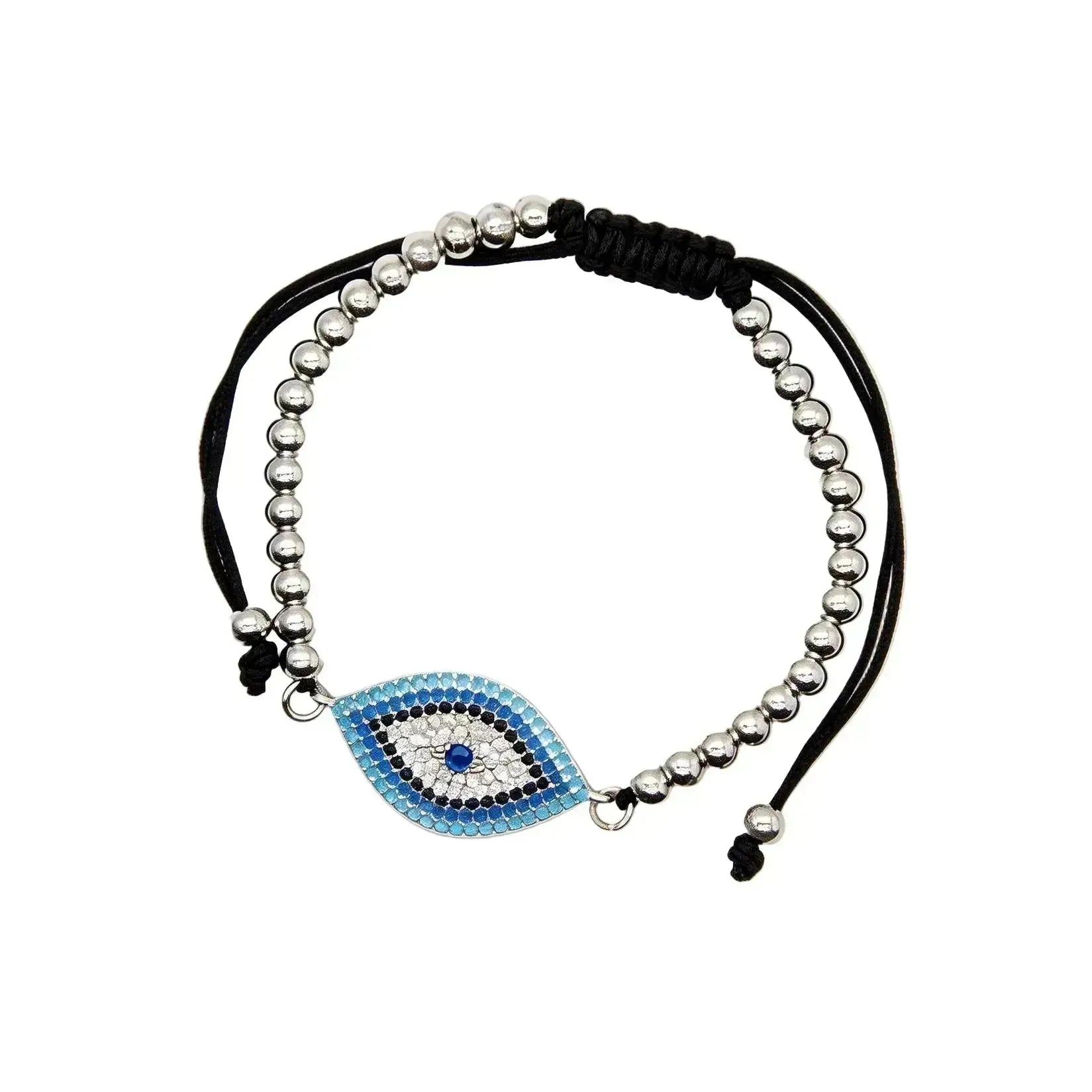 CHIGROVE Blue Evil Eye Adjustable Beaded Bracelet | Unique Protection Healing Jewelry for Women - ChiGrove