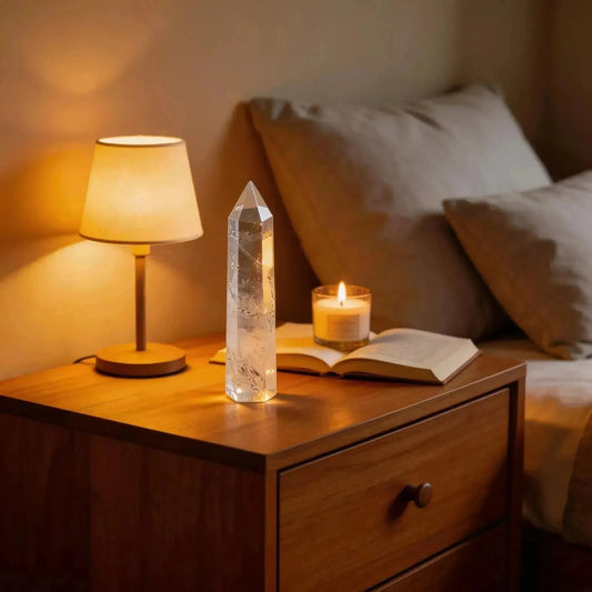 CHIGROVE Natural Clear Quartz Crystal Obelisk | Spiritual Crystal for Protection & Energy Focus - ChiGrove