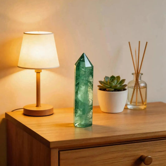 CHIGROVE Natural Green Fluorite Crystal Obelisk | Spiritual Crystal for Protection & Energy Focus - ChiGrove
