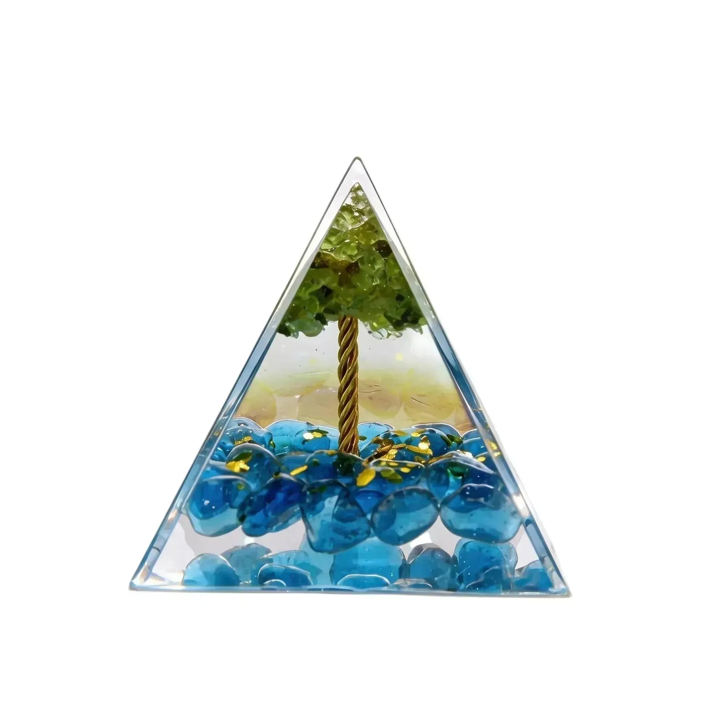 CHIGROVE Natural Tree of Life Orgone Pyramid | Healing Crystal for Calm & Spiritual Balance - ChiGrove