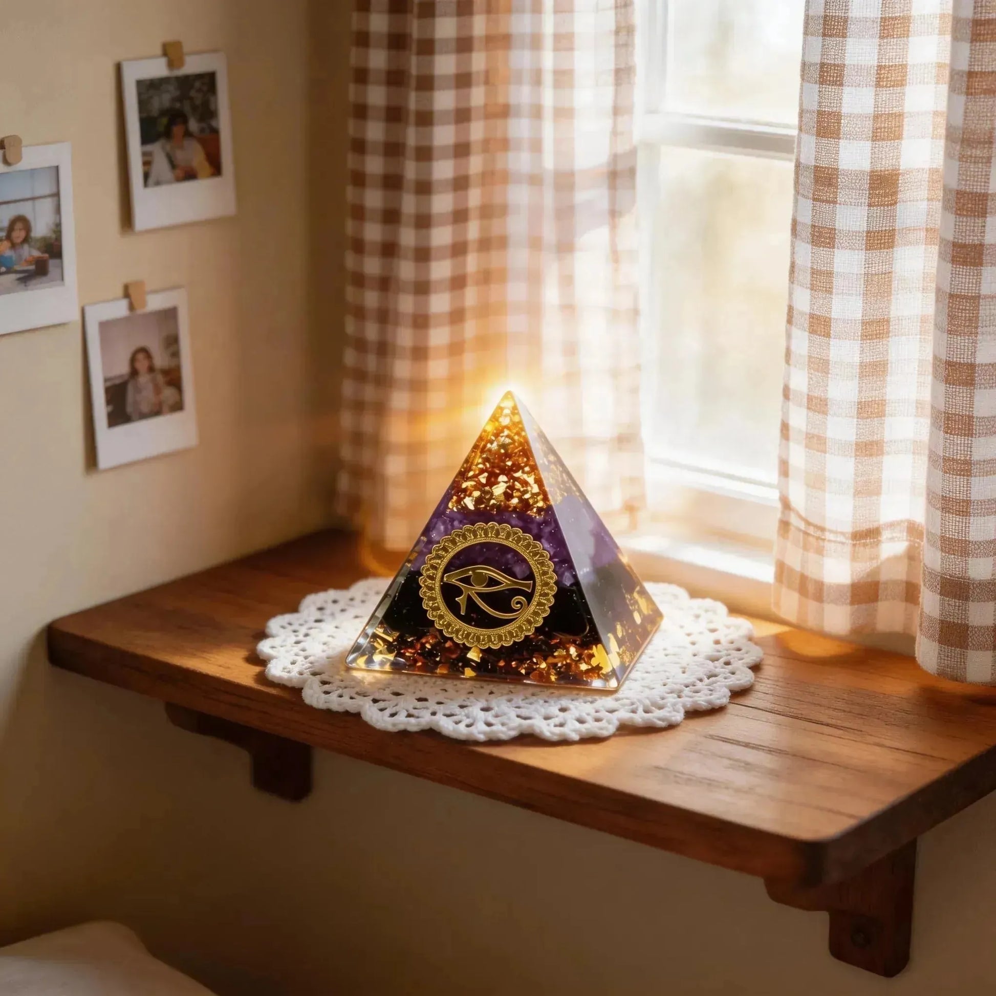 CHIGROVE NaturalEye of Horus Orgone Pyramid | Healing Crystal for Calm & Spiritual Balance - ChiGrove