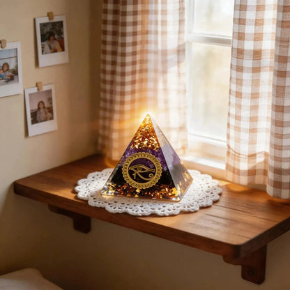 CHIGROVE NaturalEye of Horus Orgone Pyramid | Healing Crystal for Calm & Spiritual Balance - ChiGrove