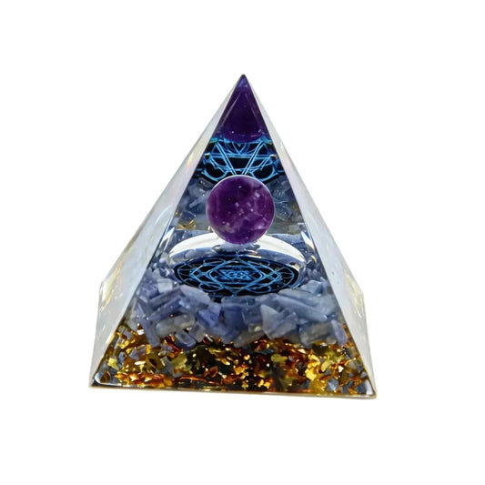 CHIGROVE Natural Amethyst Orgone Pyramid | Healing Crystal for Calm & Spiritual Balance - ChiGrove
