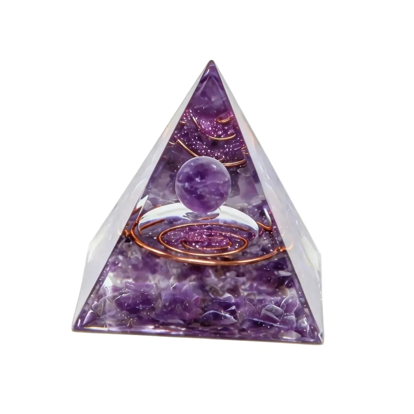 CHIGROVE Natural Amethyst Pyramid | Healing Crystal for Calm & Spiritual Balance - ChiGrove