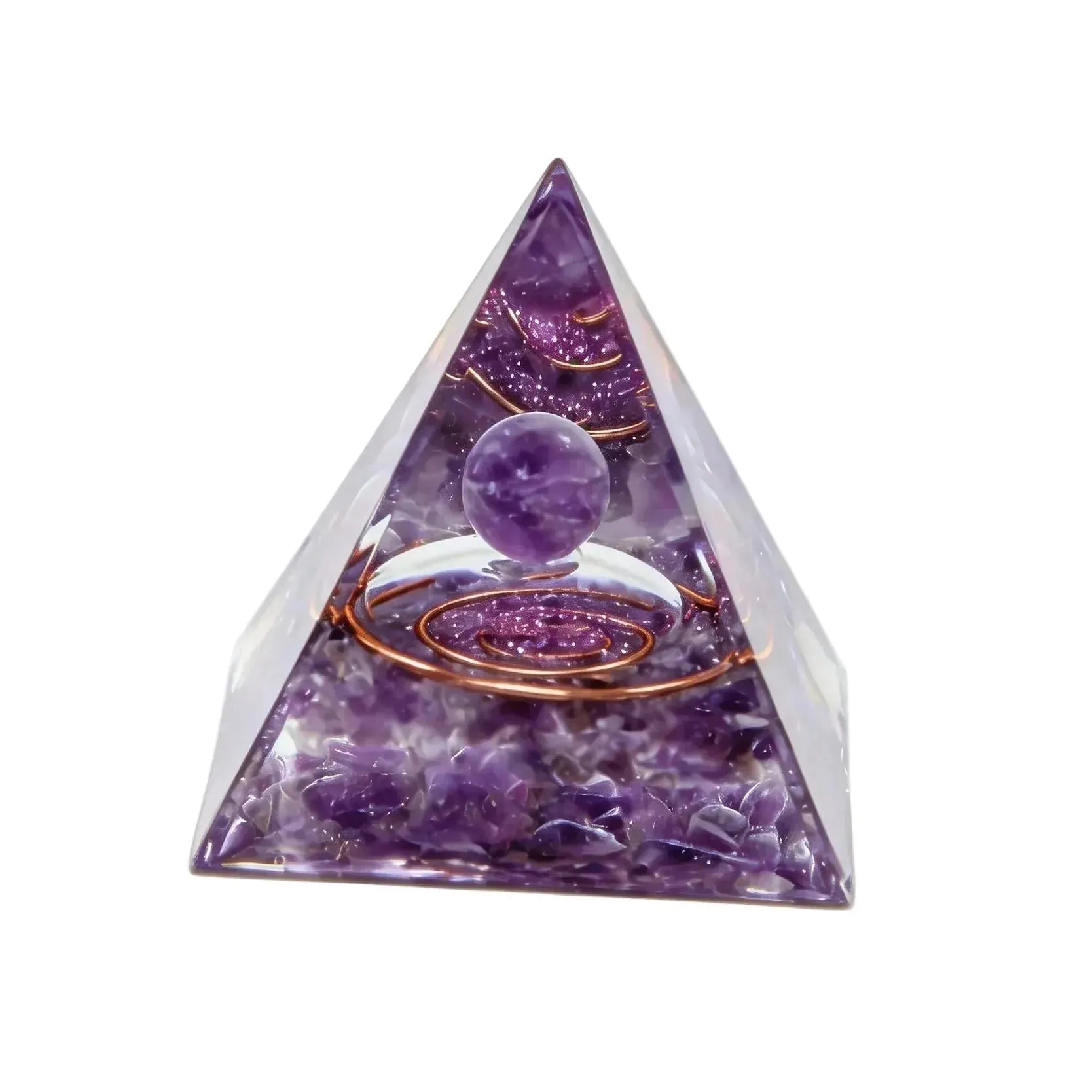 CHIGROVE Natural Amethyst Pyramid | Healing Crystal for Calm & Spiritual Balance - ChiGrove