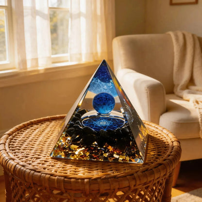 CHIGROVE Natural Lapis Lazuli Orgone Pyramid | Healing Crystal for Calm & Spiritual Balance - ChiGrove