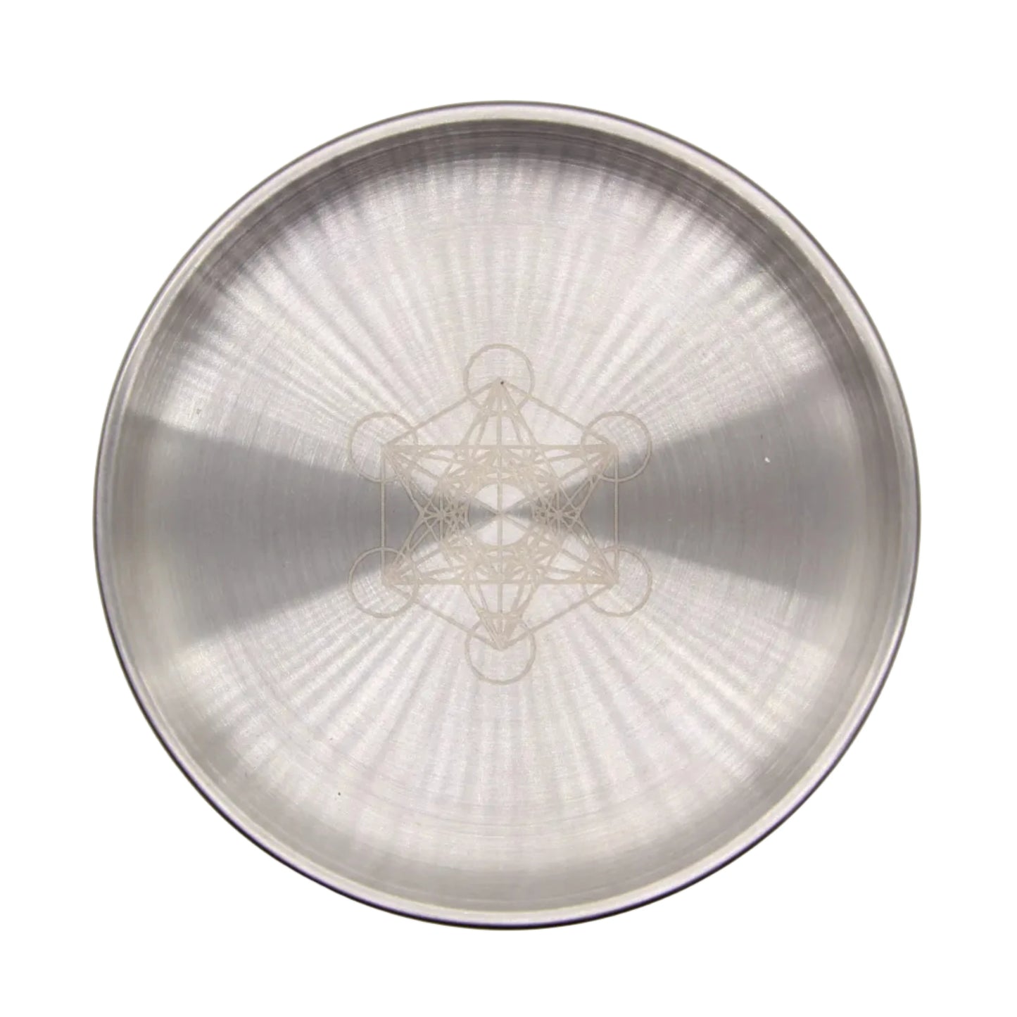 Tree of Life Crystal Display Tray — Engraved Stainless Steel Altar Plate for Crystals, Jewelry & Healing Rituals