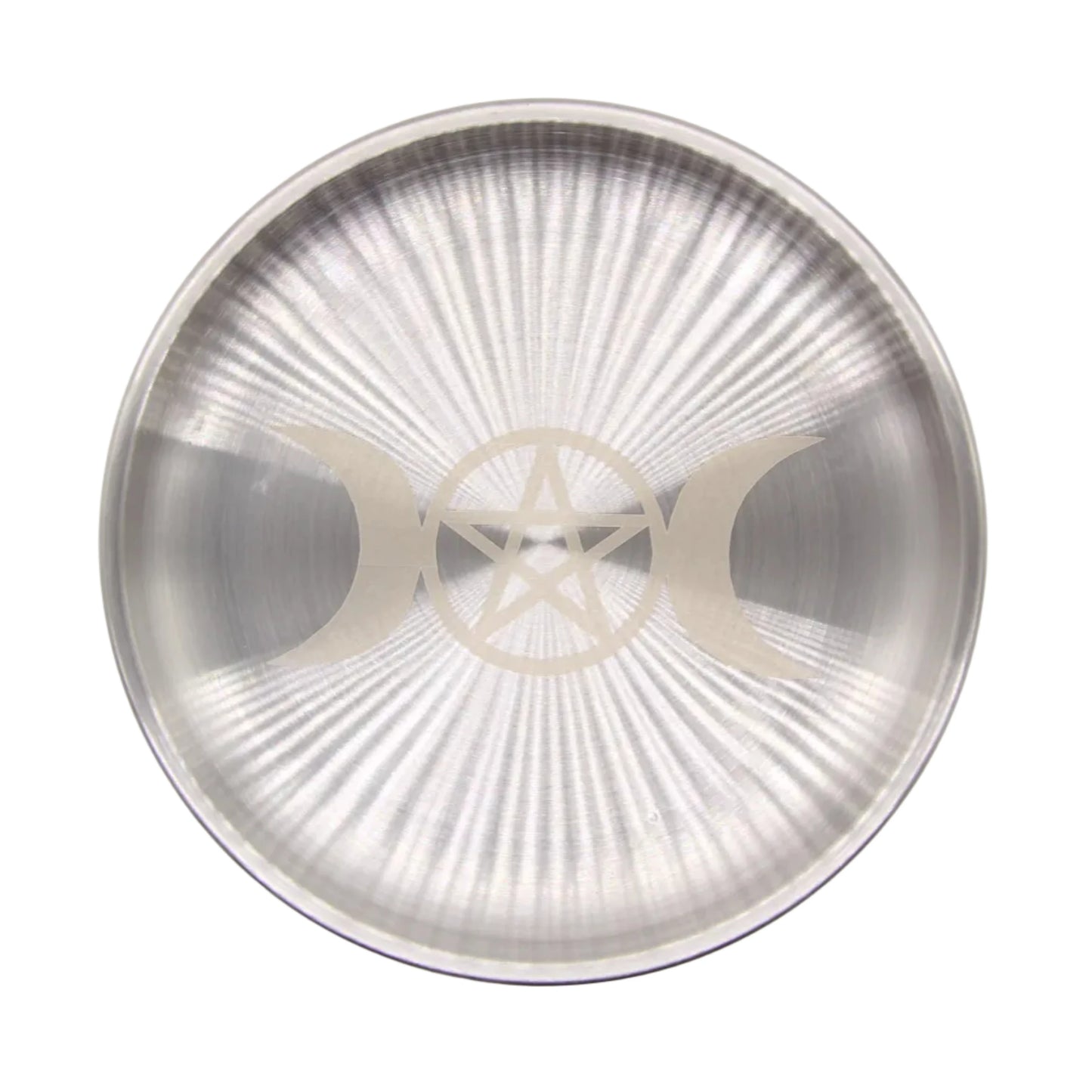 Tree of Life Crystal Display Tray — Engraved Stainless Steel Altar Plate for Crystals, Jewelry & Healing Rituals