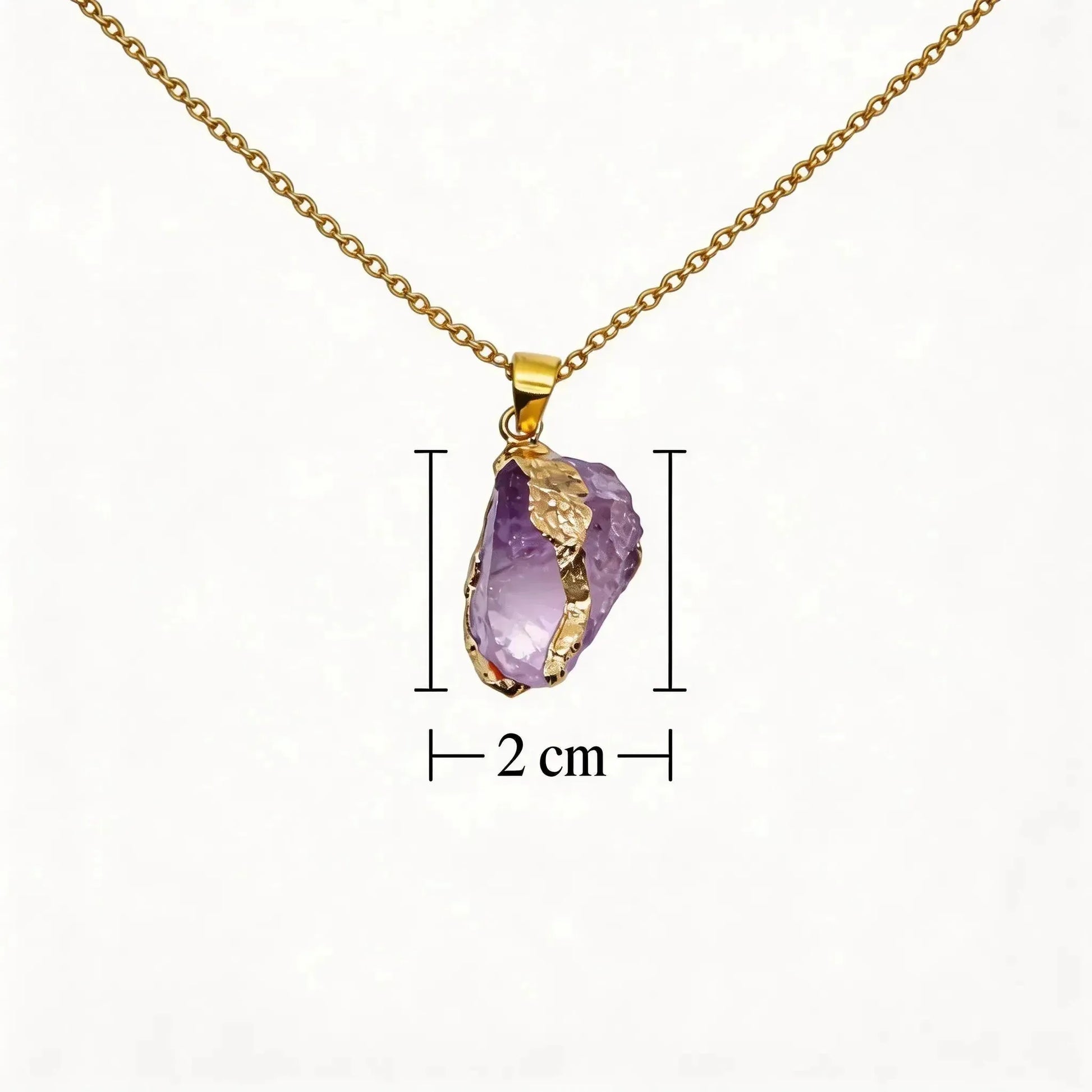 CHIGROVE Raw Amethyst Crystal Necklace | Healing Jewelry for Women Self Care Gifts - ChiGrove