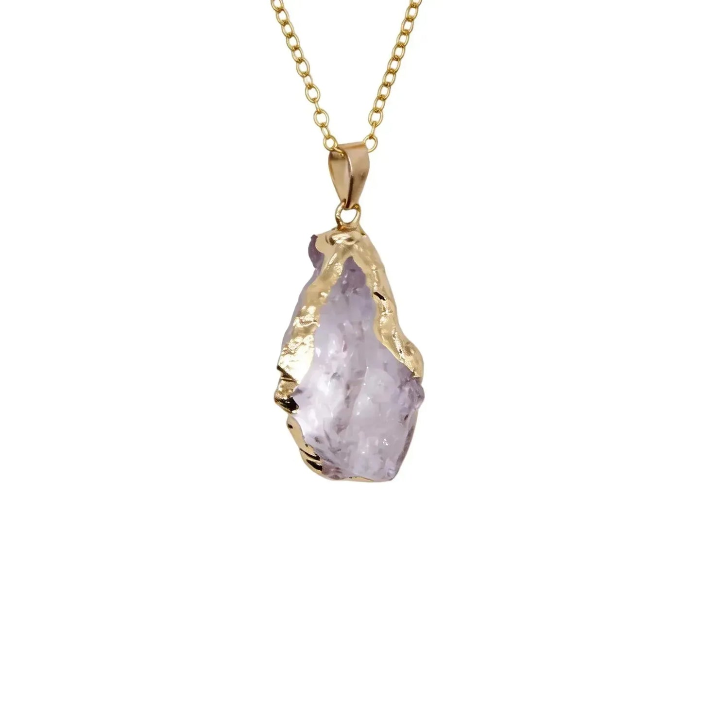 CHIGROVE Raw Amethyst Crystal Necklace | Healing Jewelry for Women Self Care - ChiGrove