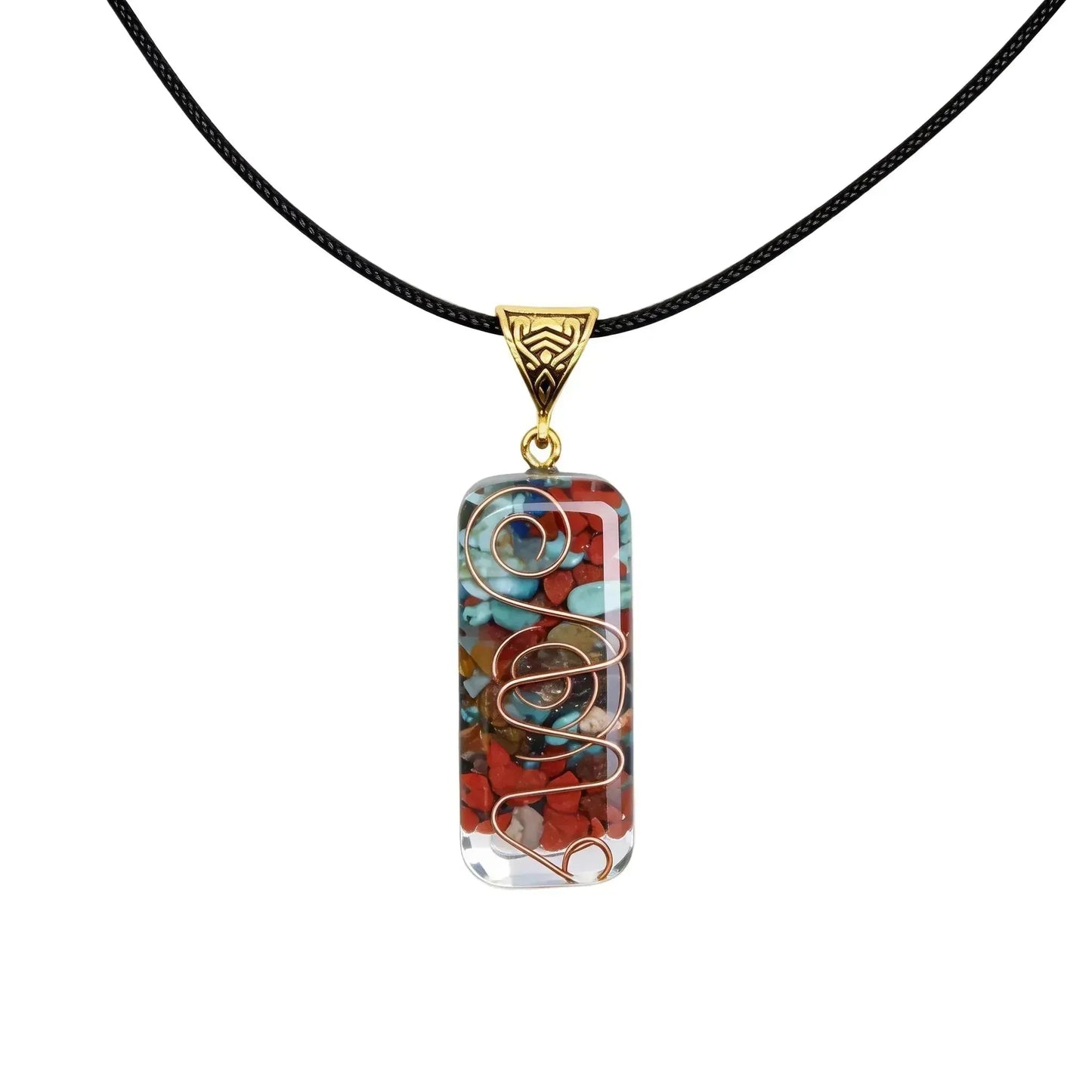 CHIGROVE Orgone Mixed Crystal Pendant Necklace | Healing Energy Jewelry for Meditation & Self - Care - ChiGrove