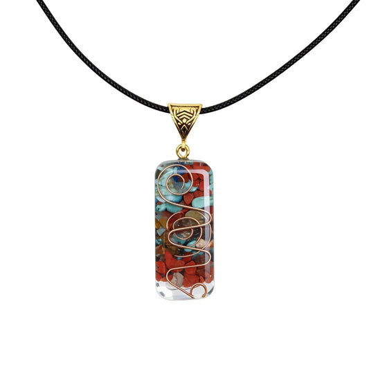 CHIGROVE Orgone Mixed Crystal Pendant Necklace | Healing Energy Jewelry for Meditation & Self - Care - ChiGrove