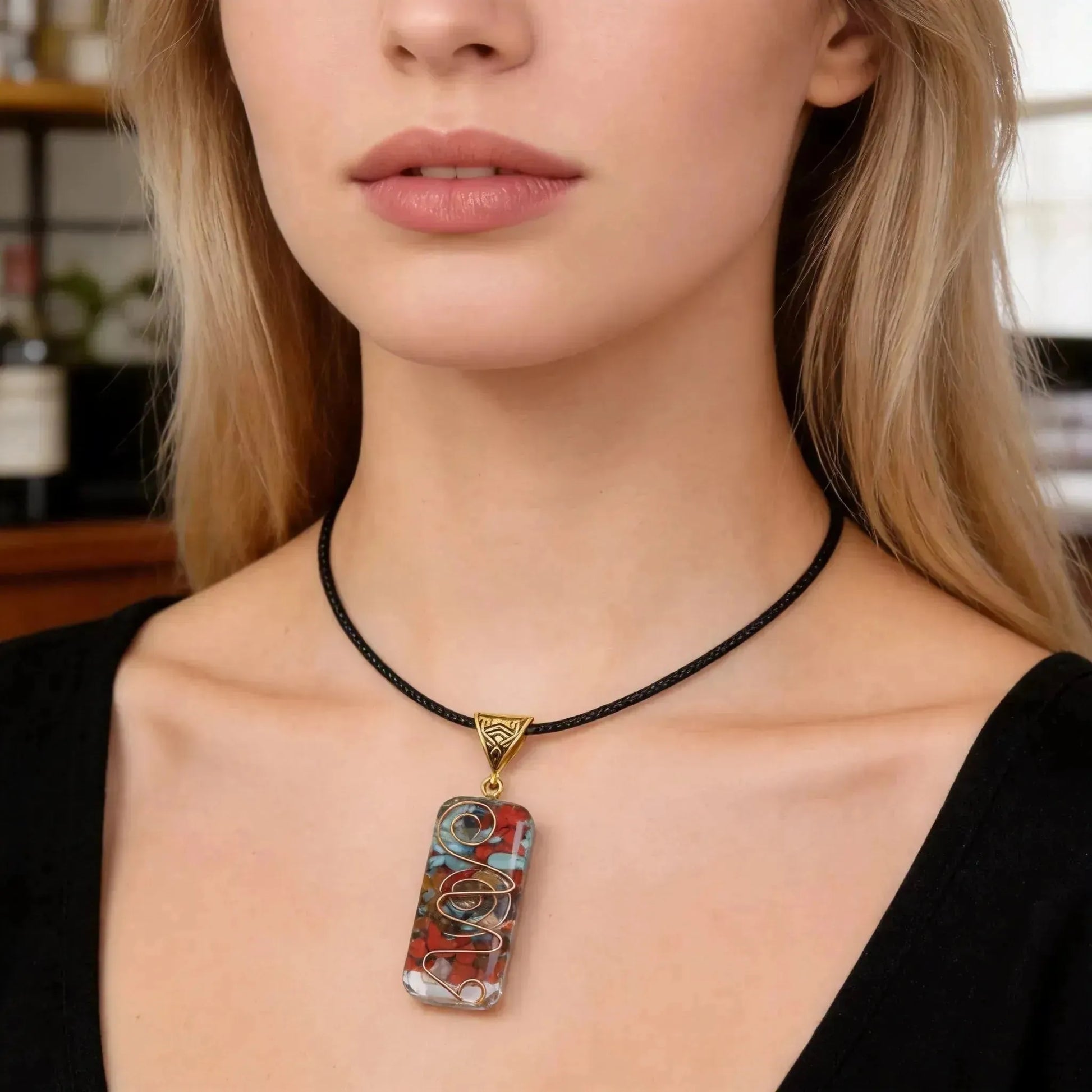 CHIGROVE Orgone Mixed Crystal Pendant Necklace | Healing Energy Jewelry for Meditation & Self - Care - ChiGrove
