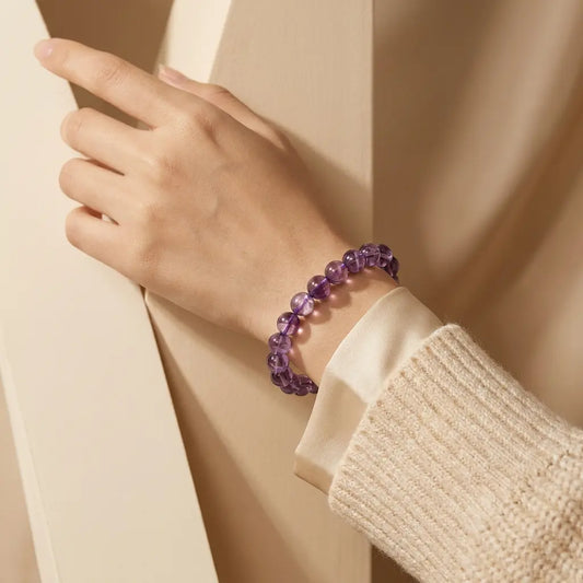 CHIGROVE Natural Amethyst Crystal Bracelet | Crystal Jewelry for Love & Daily Wear