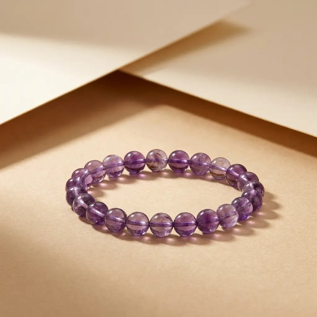 CHIGROVE Natural Amethyst Crystal Bracelet | Crystal Jewelry for Love & Daily Wear