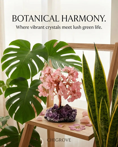 Rose Quartz Crystal Tree | Rooted in nature | Made for your space