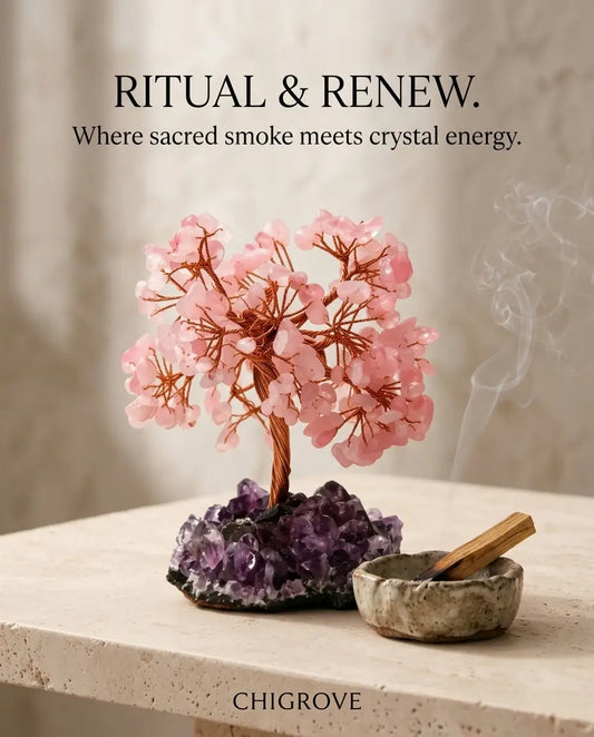 Rose Quartz Crystal Tree | Rooted in nature | Made for your space