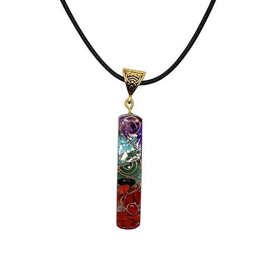 CHIGROVE 7 Chakra Orgone Crystal Necklace | Healing Energy Jewelry for Meditation & Self - Care - ChiGrove