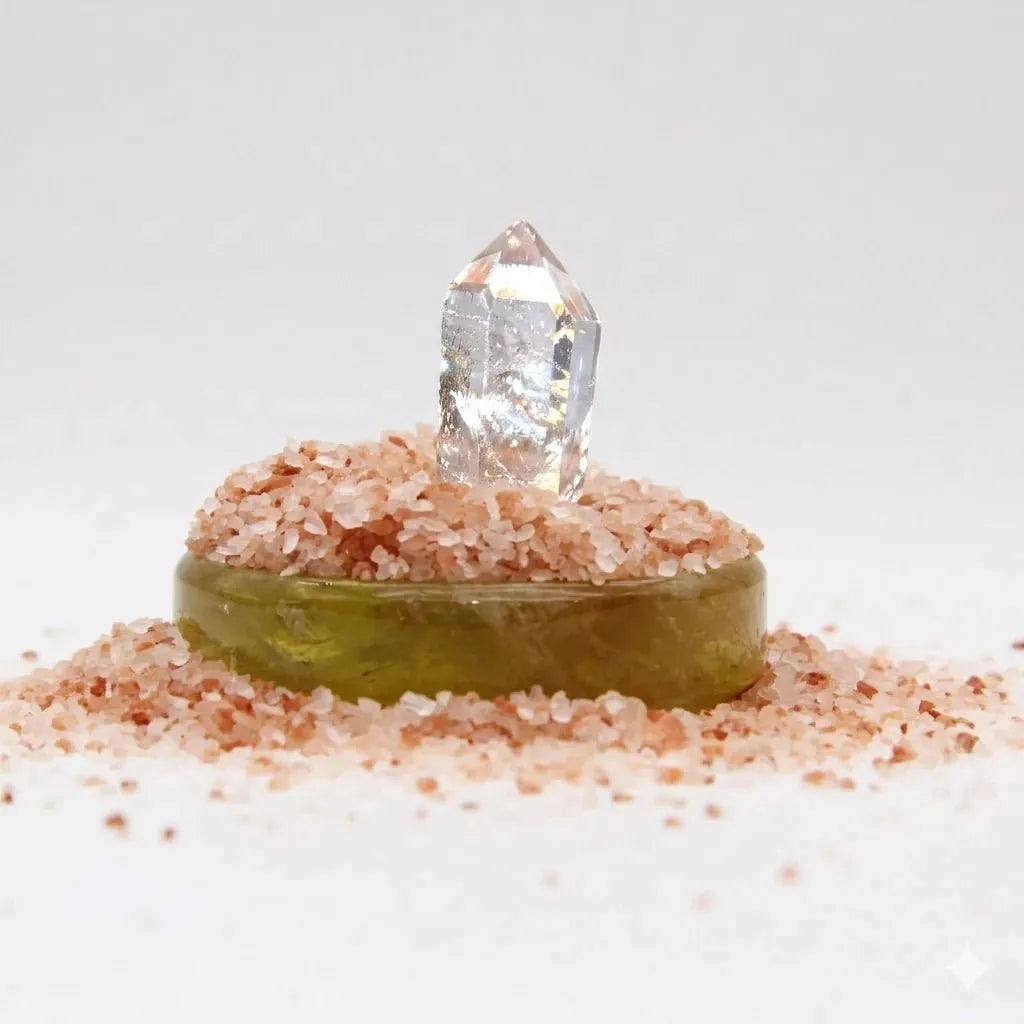 ChiGrove Citrine Crystal Base | Polished Yellow Quartz Healing Jewelry for Women Men - ChiGrove