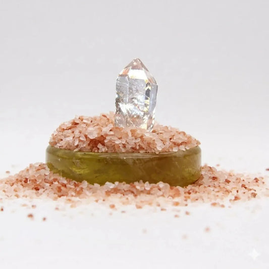 ChiGrove Citrine Crystal Base | Polished Yellow Quartz Healing Jewelry for Women Men - ChiGrove