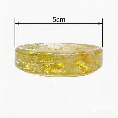 ChiGrove Citrine Crystal Base | Polished Yellow Quartz Healing Jewelry for Women Men - ChiGrove