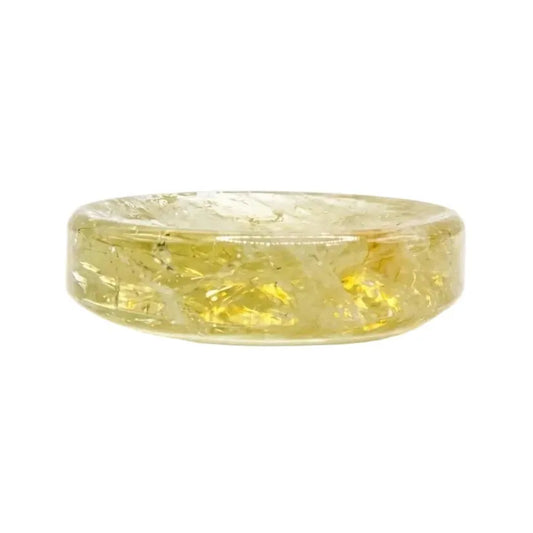 ChiGrove Citrine Crystal Base | Polished Yellow Quartz Healing Jewelry for Women Men - ChiGrove