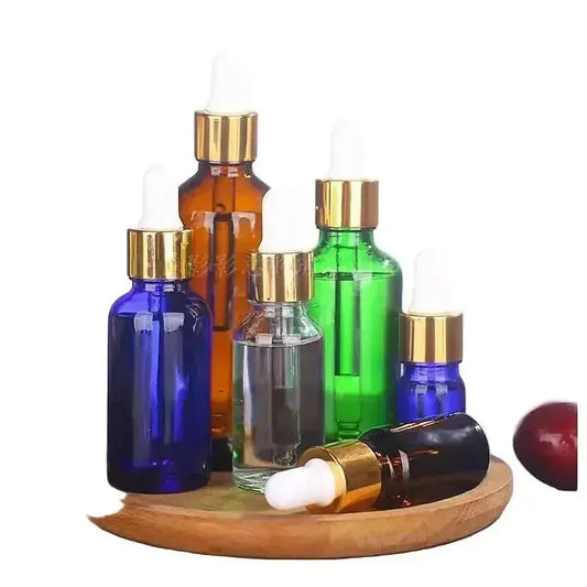 CHIGROVE Multi - size Colored Glass Dropper Bottle Set | Crystal Healing DIY - ChiGrove