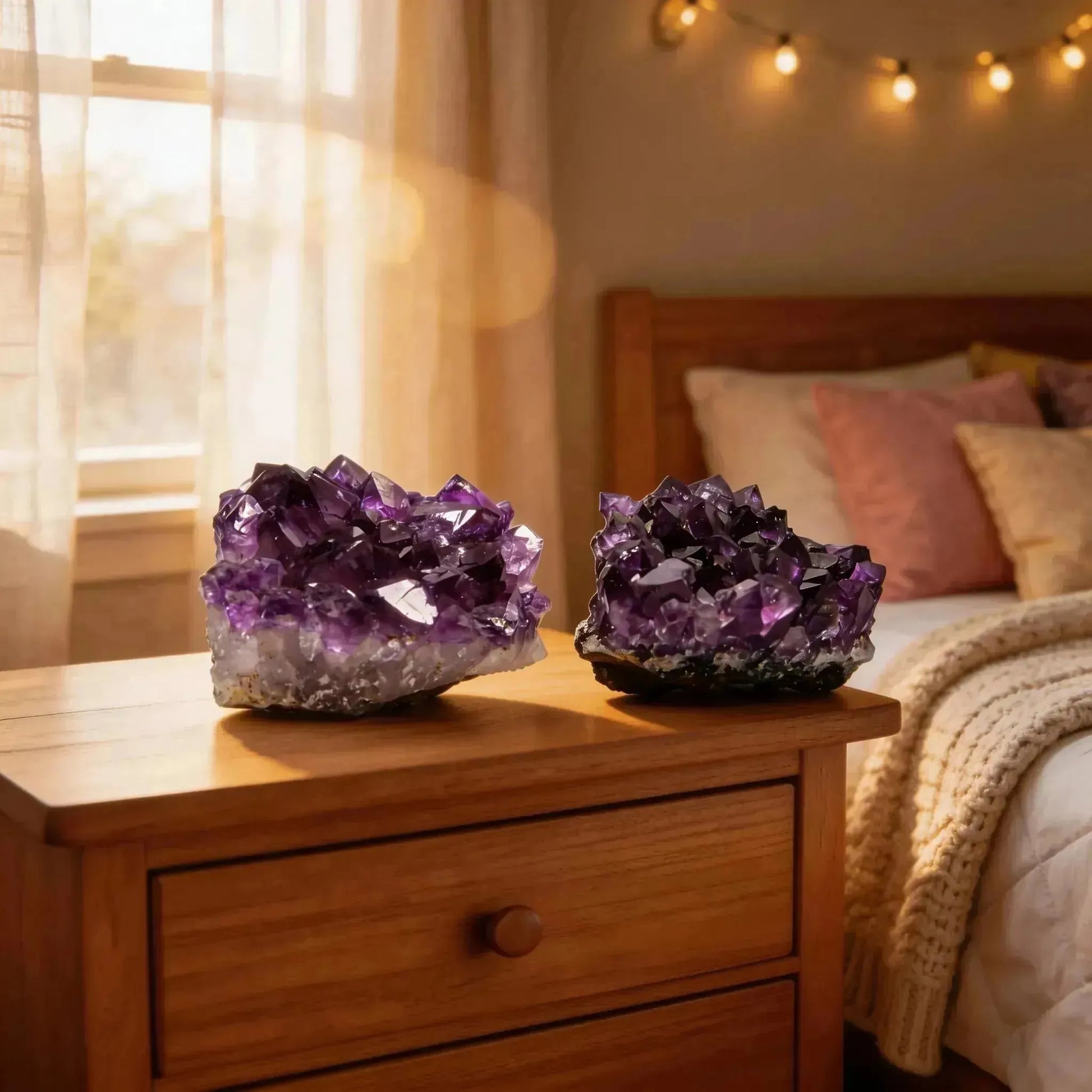 CHIGROVE Natural Amethyst Crystal Cluster | Healing Geode for Meditation & Home Decor - ChiGrove