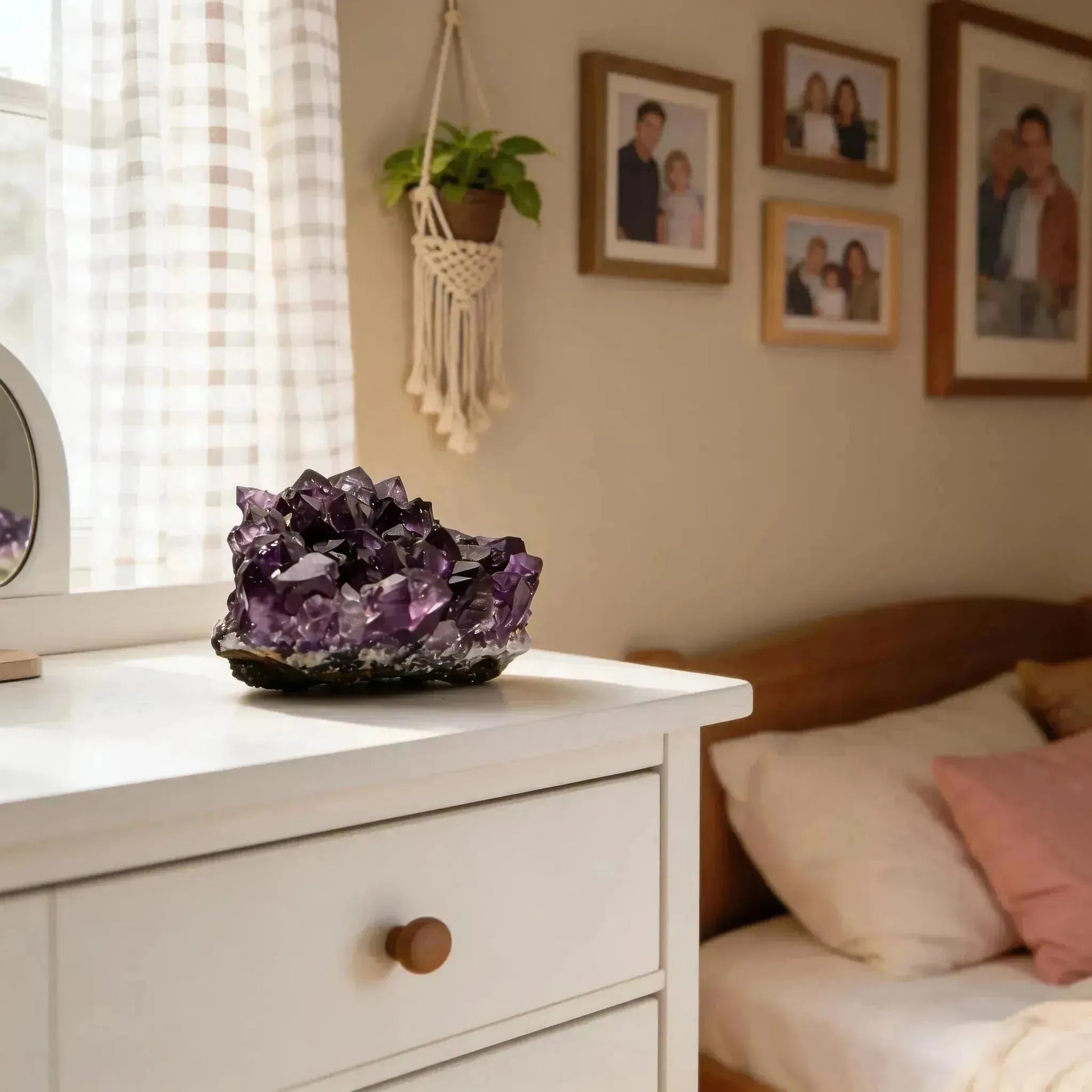CHIGROVE Natural Amethyst Crystal Cluster | Healing Geode for Meditation & Home Decor - ChiGrove