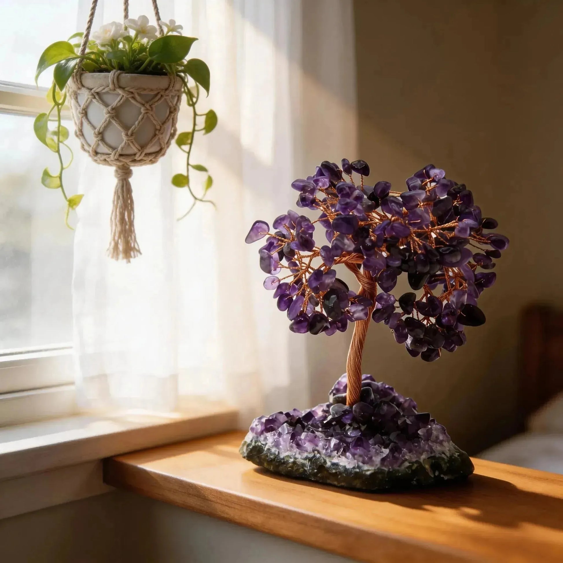 CHIGROVE Natural Amethyst Crystal Tree | Healing Spiritual Decor for Home Office - ChiGrove