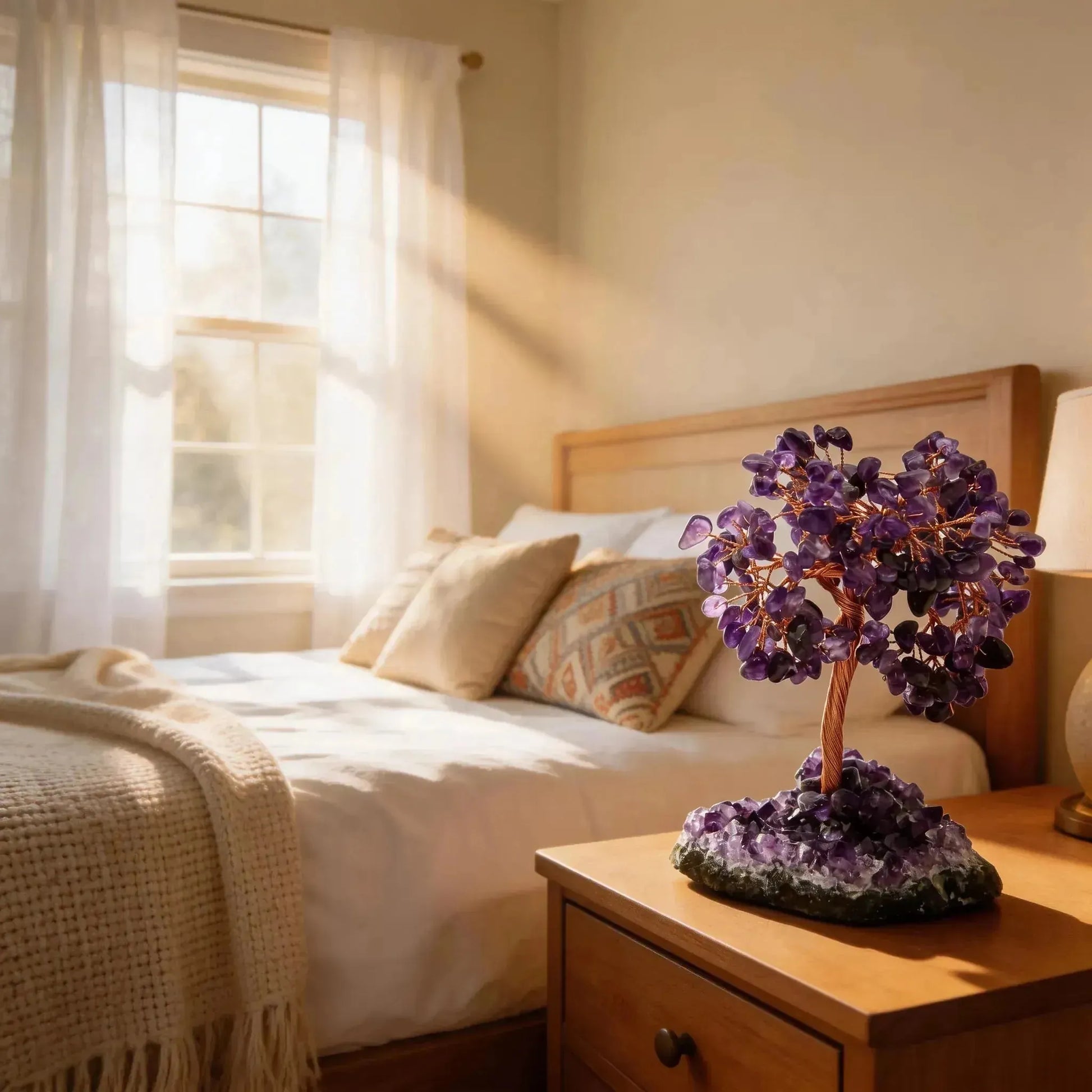 CHIGROVE Natural Amethyst Crystal Tree | Healing Spiritual Decor for Home Office - ChiGrove