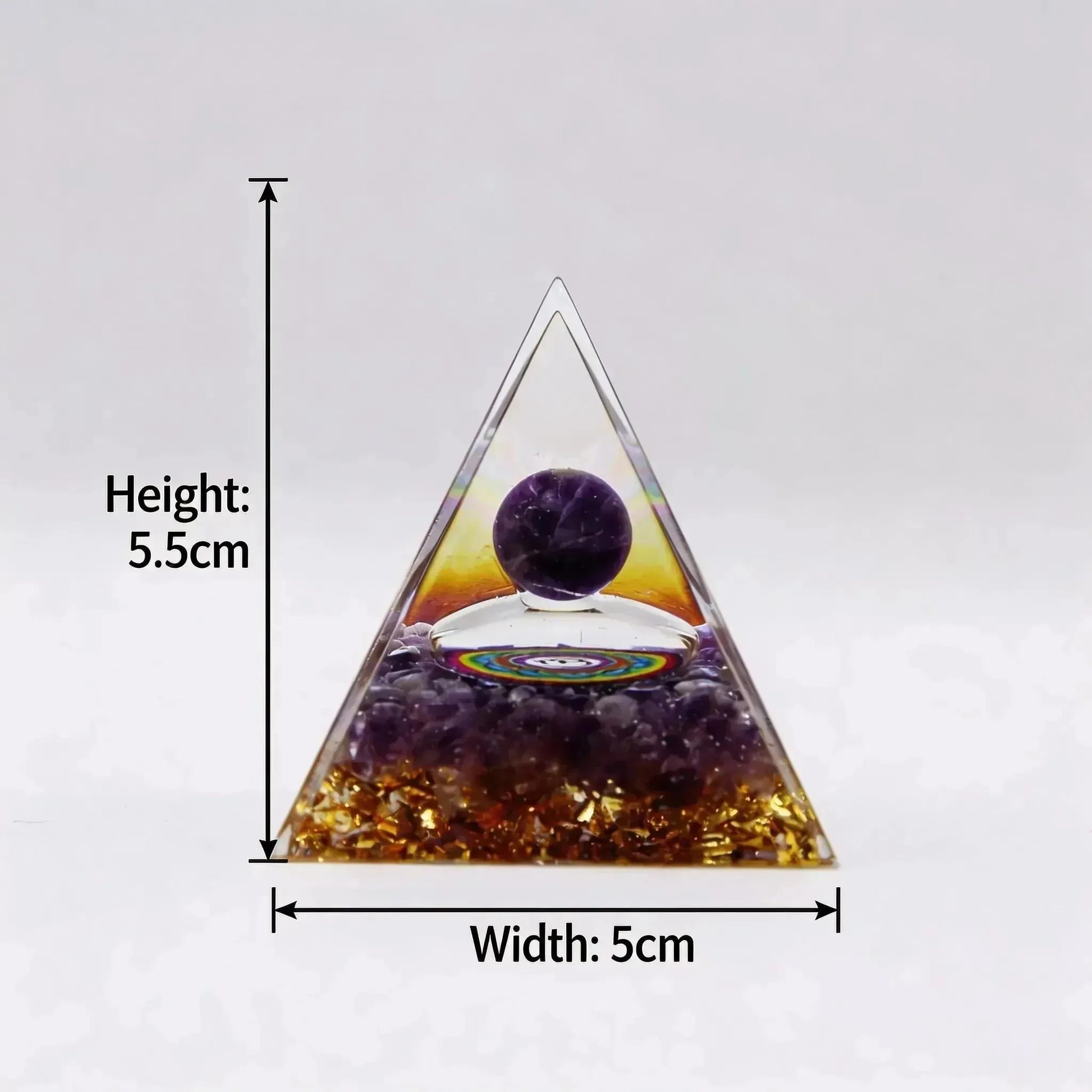 CHIGROVE Natural Amethyst Orgone Pyramid | Healing Crystal for Calm & Spiritual Balance - ChiGrove
