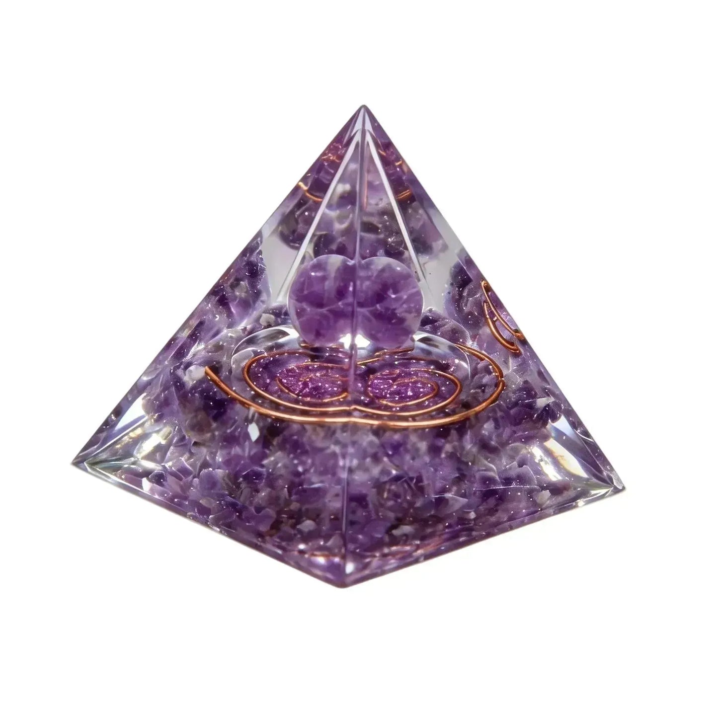CHIGROVE Natural Amethyst Pyramid | Healing Crystal for Calm & Spiritual Balance - ChiGrove
