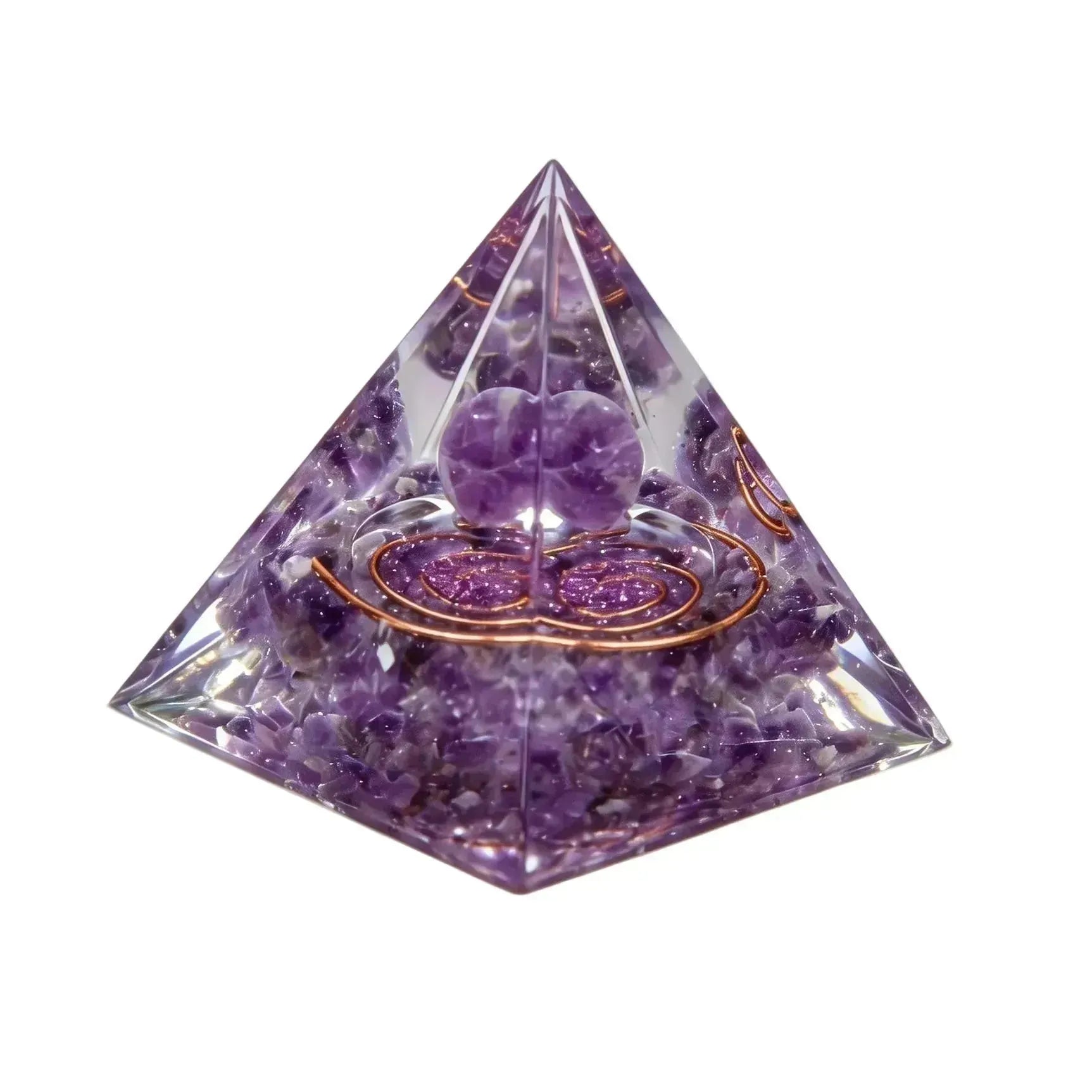 CHIGROVE Natural Amethyst Pyramid | Healing Crystal for Calm & Spiritual Balance - ChiGrove